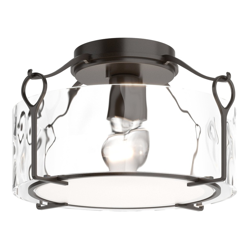 Bow Medium Semi-Flush Oil Rubbed Bronze Water Glass (LL)