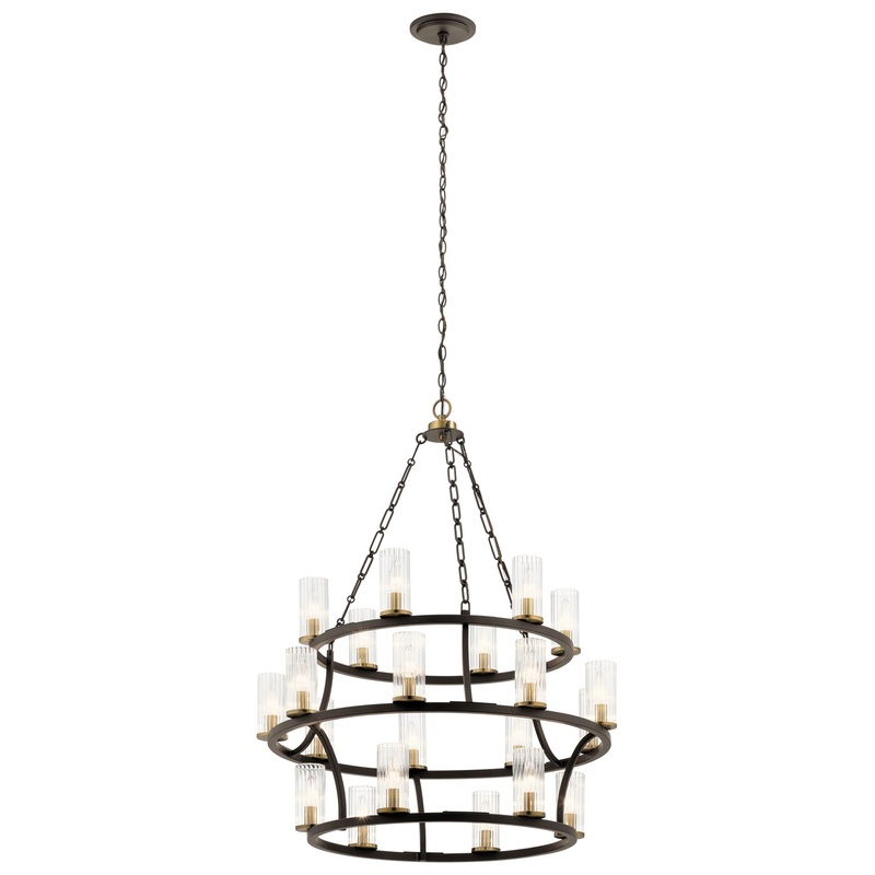 Kichler 52110OZ 21 Light Chandelier, Olde Bronze