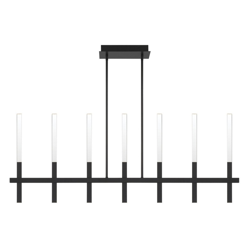 LED Chandelier from the Benicio Collection in Black Finish by Eurofase