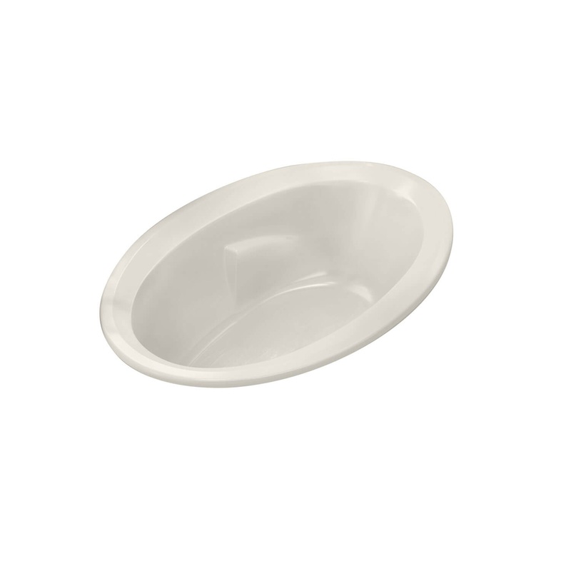 MAAX 100021-097-007 Twilight 60 x 42 Acrylic Drop-in End Drain Combined Whirlpool & Aeroeffect Bathtub in Biscuit