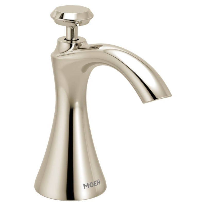 Soap Dispenser Sinema Modern Polished Nickel Deck Mount 18 Ounce