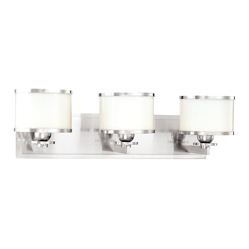 Three Light Bath Bracket from the Basking Ridge Collection in Polished Nickel Finish by Hudson Valley