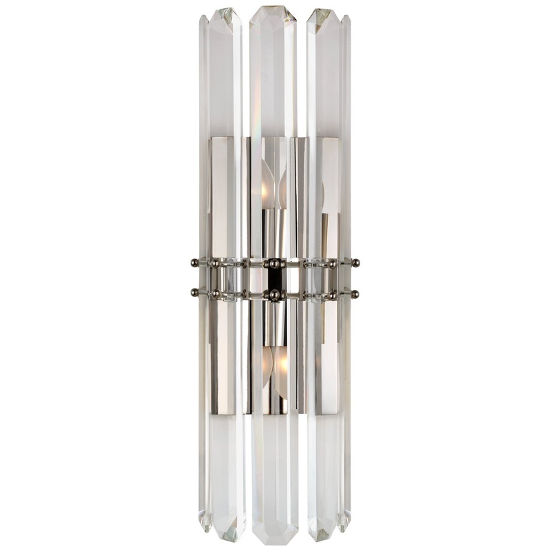 Two Light Wall Sconce from the Bonnington Collection in Polished Nickel Finish by Visual Comfort Signature