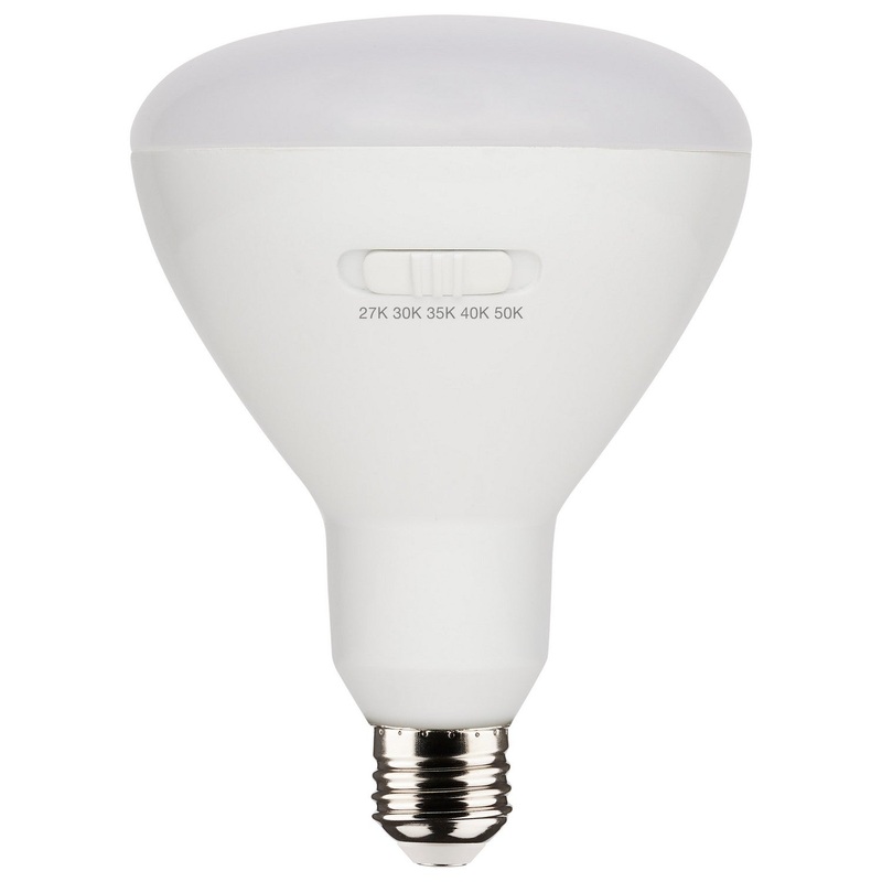 13 Watt BR40 LED – Medium Base – CCT Selectable – White Finish – 90 CRI – 120 Volt Light Bulb by Satco