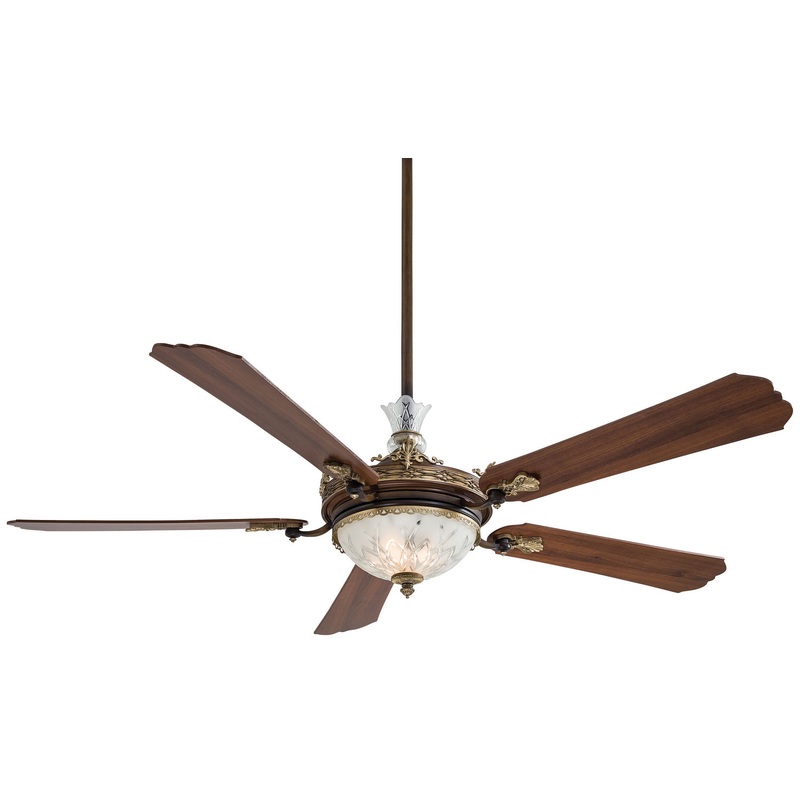 5-blade Cristafano Led 68″ Ceiling Fan by Minka Aire (Dry Rated) Belcaro Walnut/Dark Walnut