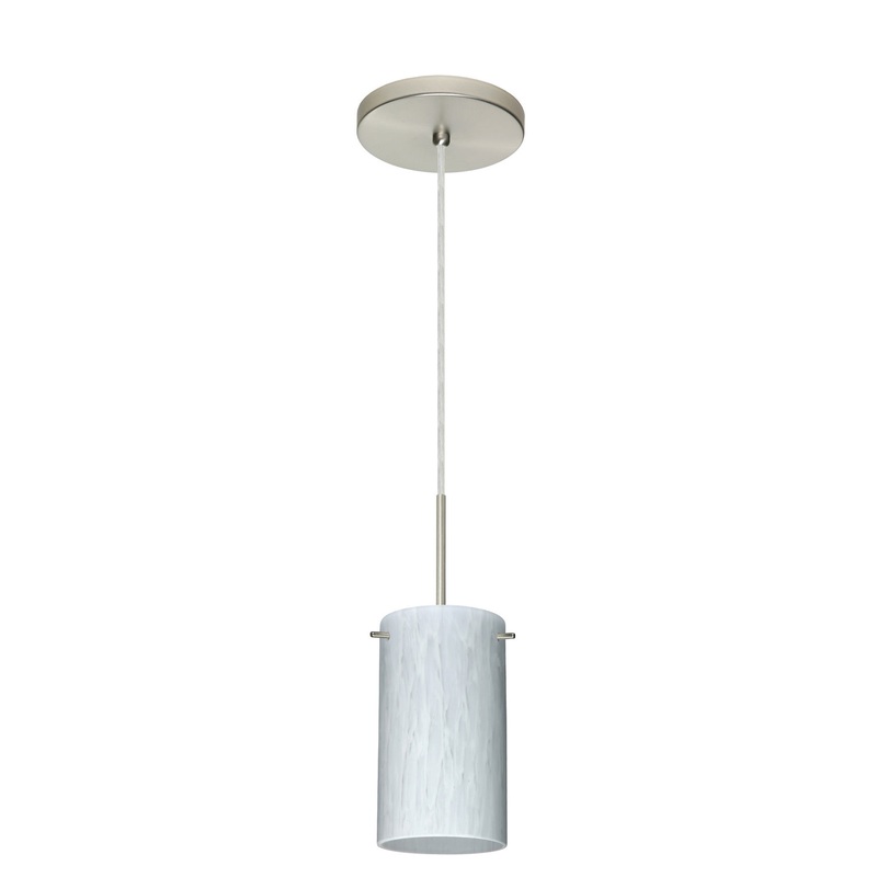 Besa 1BT-440419-LED-SN Stilo One Light Pendant Satin Nickel