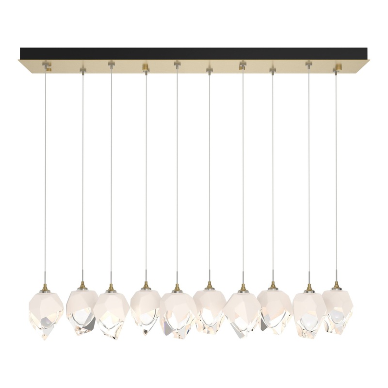 Chrysalis 10-Light Small Crystal Pendant Modern Brass White Crystal (WP)