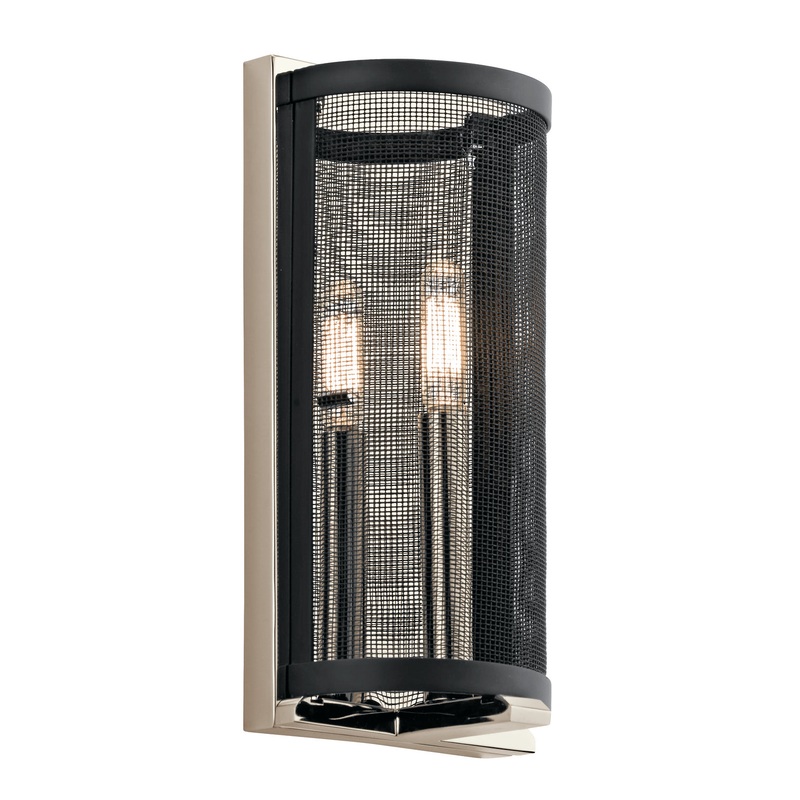 Kichler 43716PN One Light Wall Sconce, Polished Nickel