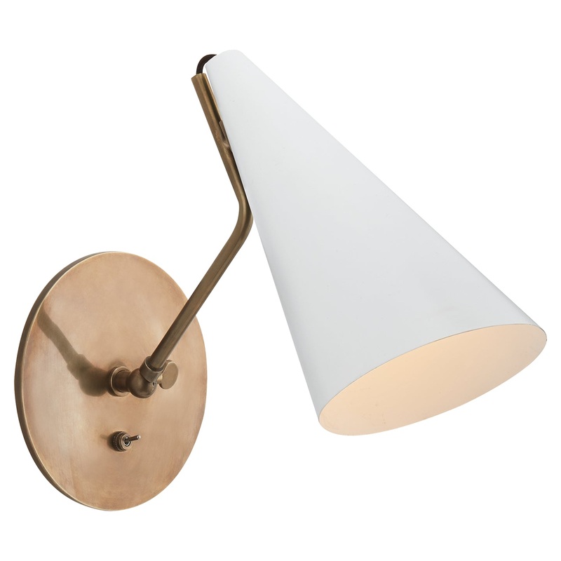 One Light Wall Sconce from the Clemente Collection in Plaster White Finish by Visual Comfort Signature