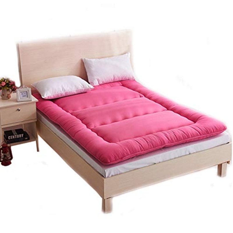 QXTT Materasso Futon, Materassi Letto Futon, Pieghevole Antiscivolo Tatami Materasso Pad Tappetino Tappeto Letto A Pelo Letto Pigro Stuoie per Camera da Letto E Ufficio,Red-180 * 220cm