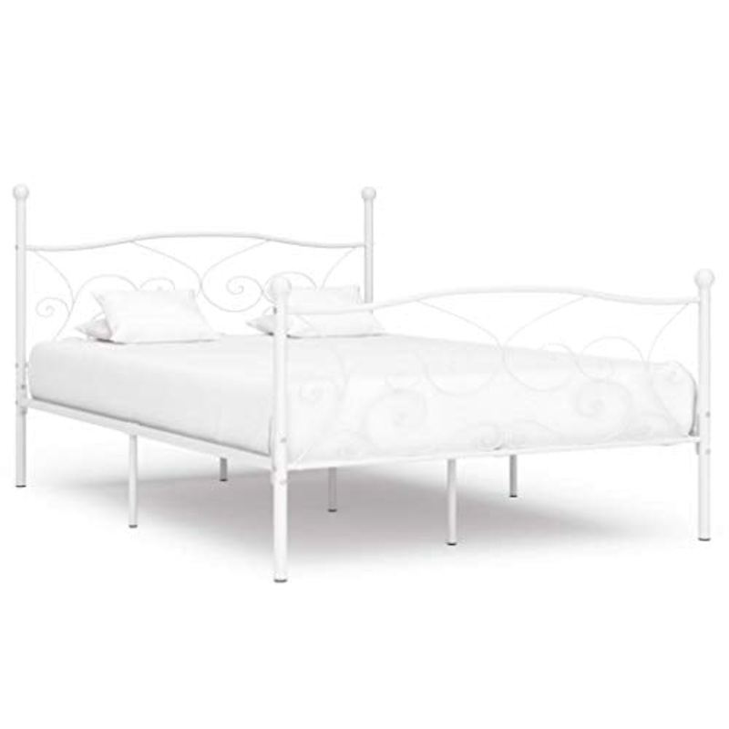 SKM Giroletto con Doghe Bianco in Metallo 140×200 cm (22kg)