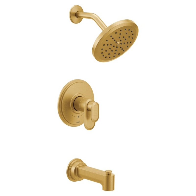 Tub and Shower Trim Greenfield M-Core 4 1 Lever Brushed Gold WaterSense ADA
