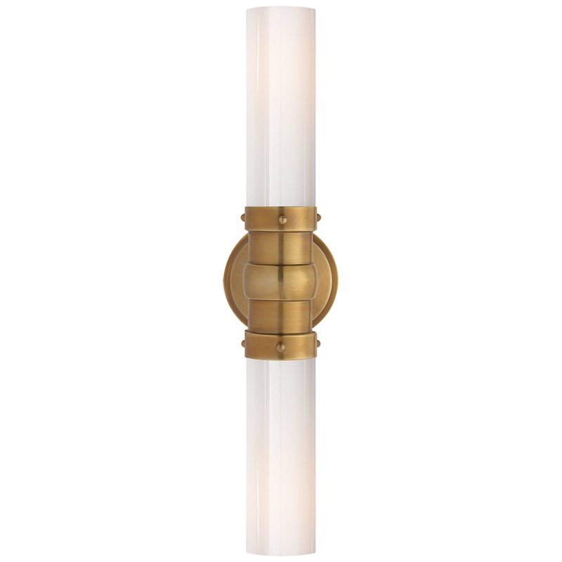 Two Light Bath Sconce from the Graydon Bath Light Collection in Hand-Rubbed Antique Brass Finish by Visual Comfort Signature