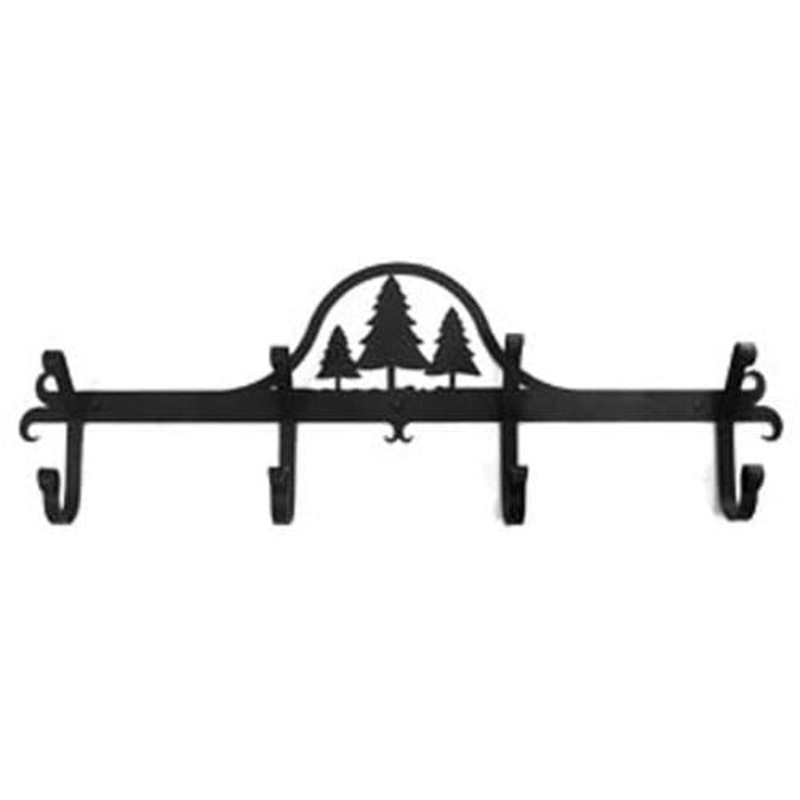 Village Wrought Iron CB-20 Pine Trees Coat Bar