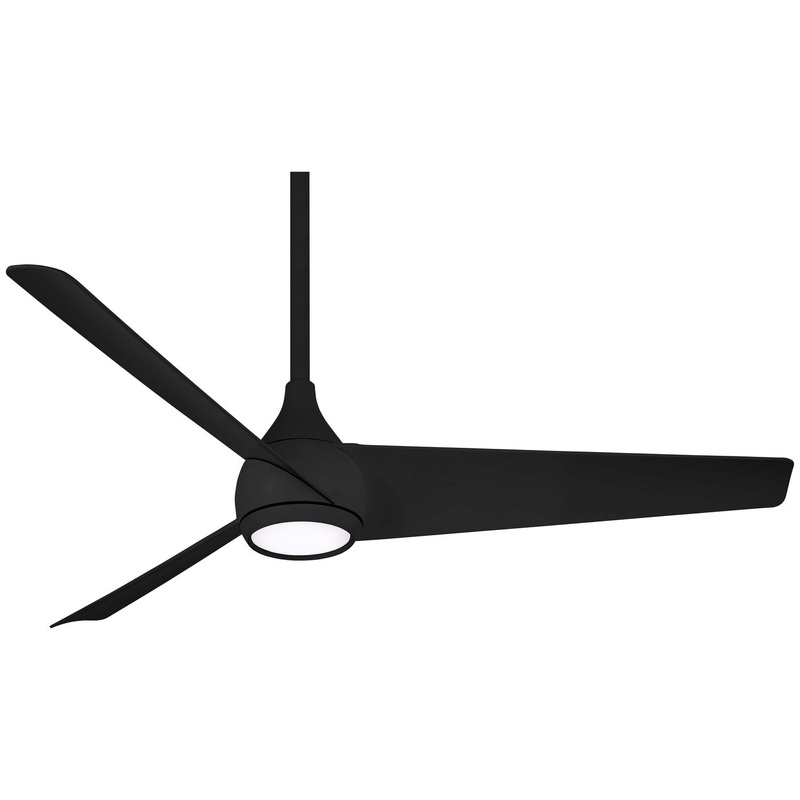 3-blade Twist 52″ Ceiling Fan by Minka Aire (Dry Rated) Coal/Coal