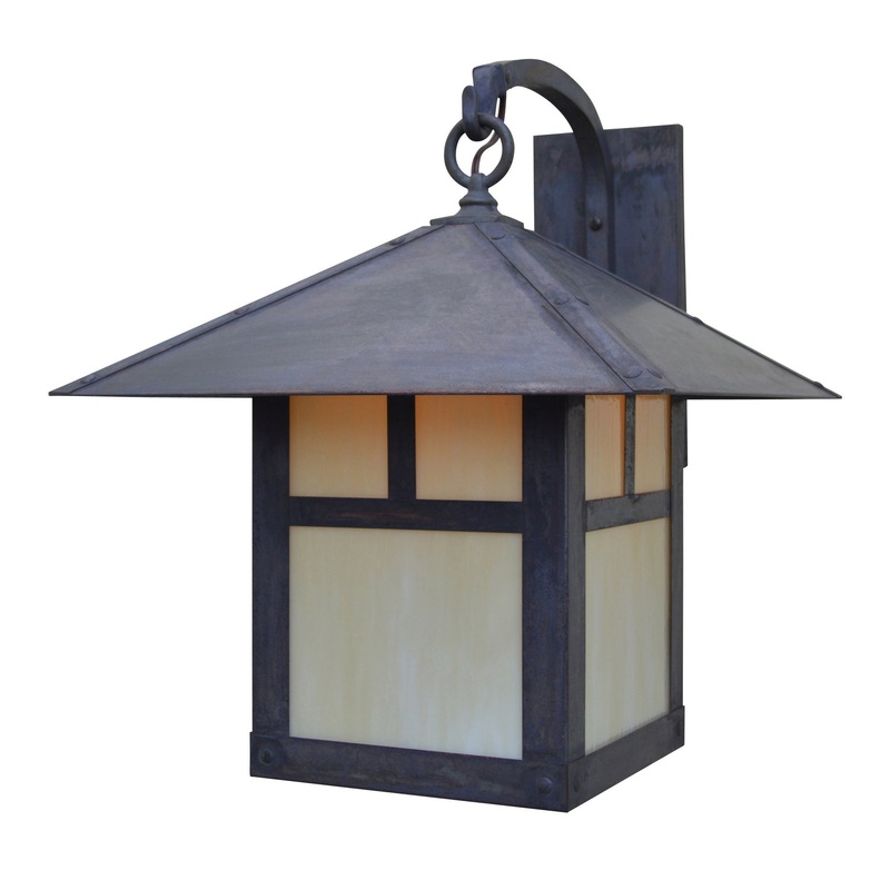 Arroyo EB-16TOF-MB Evergreen One Light Wall Mount Mission Brown