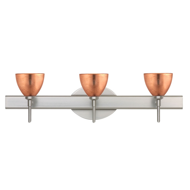 Besa 3SW-1758CF-SN Divi Three Light Wall Sconce Satin Nickel