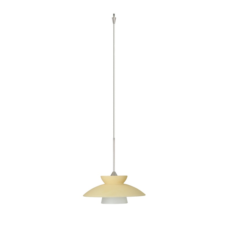 Besa XP-271897-SN Trilo One Light Pendant Satin Nickel