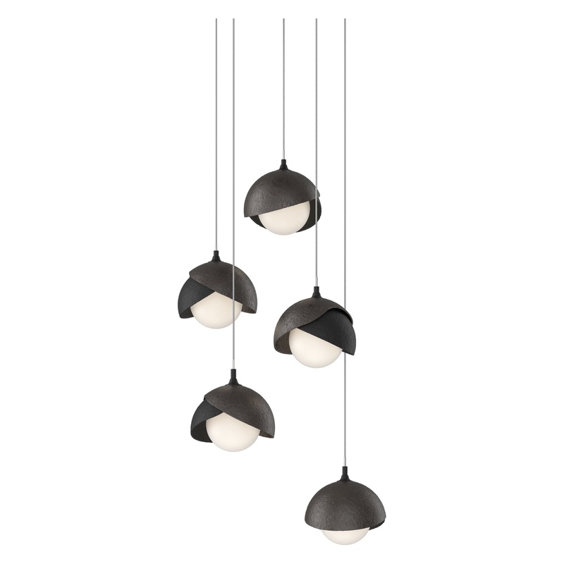 Brooklyn 5-Light Double Shade Pendant Black Oil Rubbed Bronze