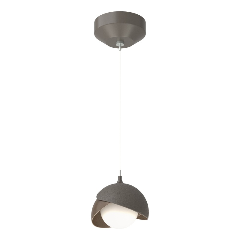 Brooklyn Double Shade Low Voltage Mini Pendant Dark Smoke Bronze