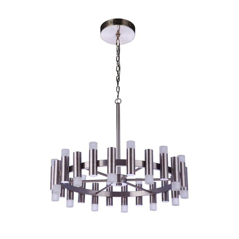 Craftmade 57524-BNK-LED Simple Lux LED Chandelier Brushed Polished Nickel