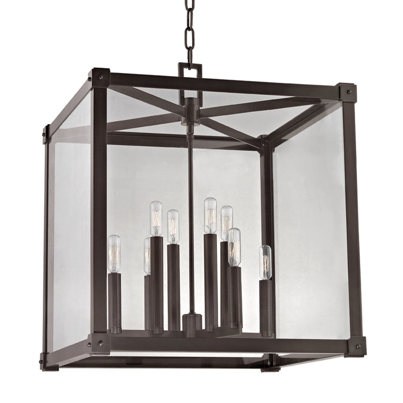 Eight Light Pendant from the Forsyth Collection in Old Bronze Finish by Hudson Valley