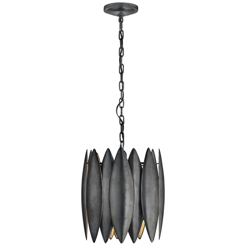 Four Light Chandelier from the Hatton Collection in Aged Iron Finish by Visual Comfort Signature