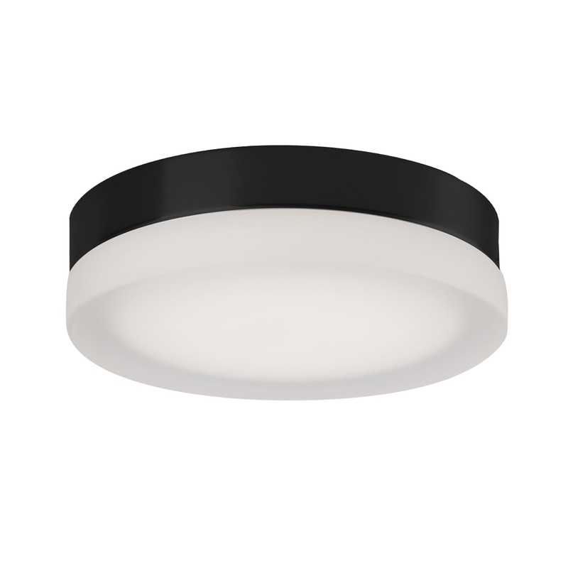 LED Flush Mount from the Bedford Collection in Black/Frosted Finish by Kuzco Lighting