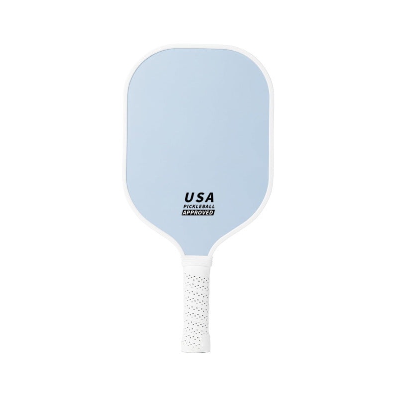 Light Blue Fiberglass Pickleball Paddle – Lightweight 215g with Anti-Slip TPU Grip for Outdoor Sports