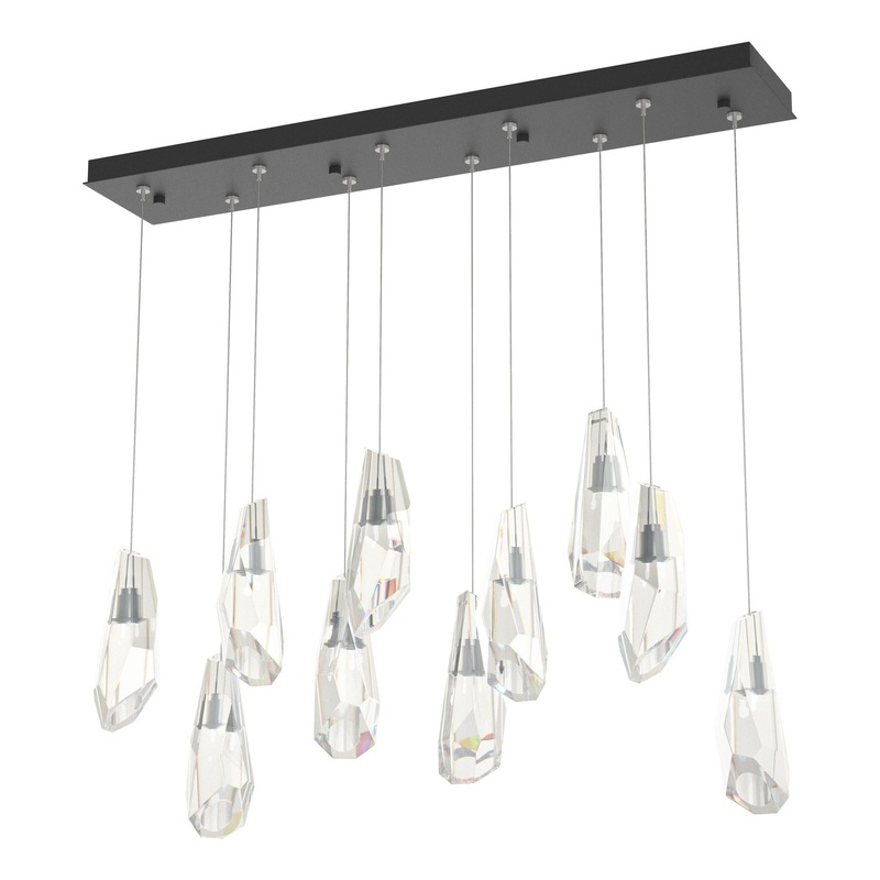 Luma 10-Light Large Crystal Pendant Black