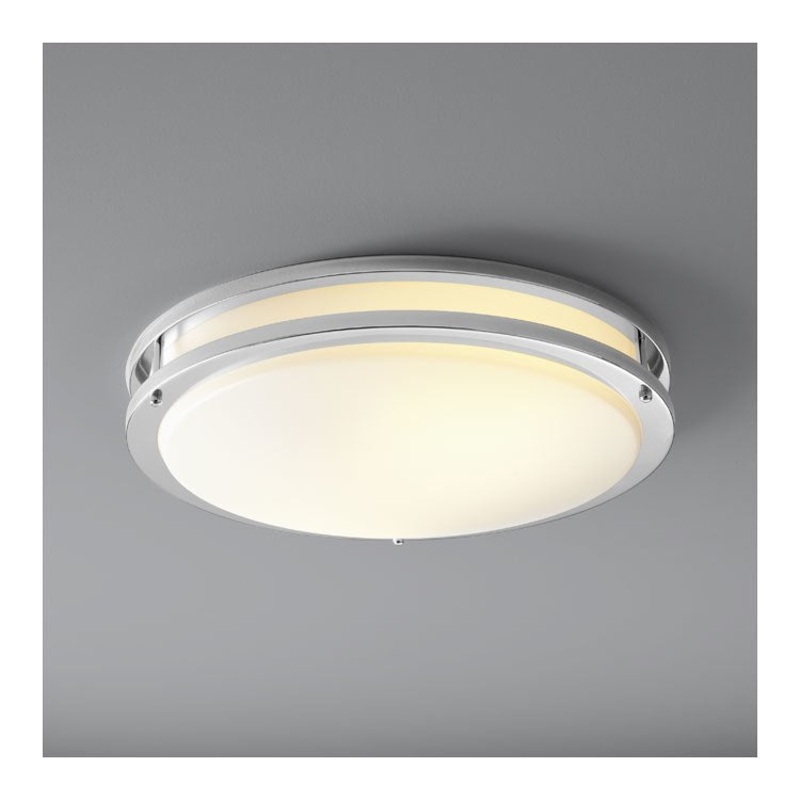 Oracle Single-Light LED 17.75″ Flush Mount Ceiling Fixture – Polished Chrome