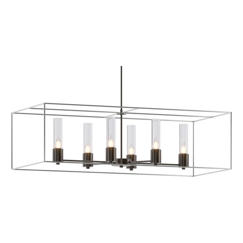 Portico Pendant Oil Rubbed Bronze Vintage Platinum Seeded Clear Glass (II)