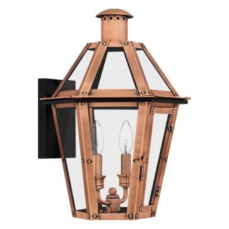 Quoizel BURD8413AC Burdett Outdoor wall 2 lights aged copper Outdoor