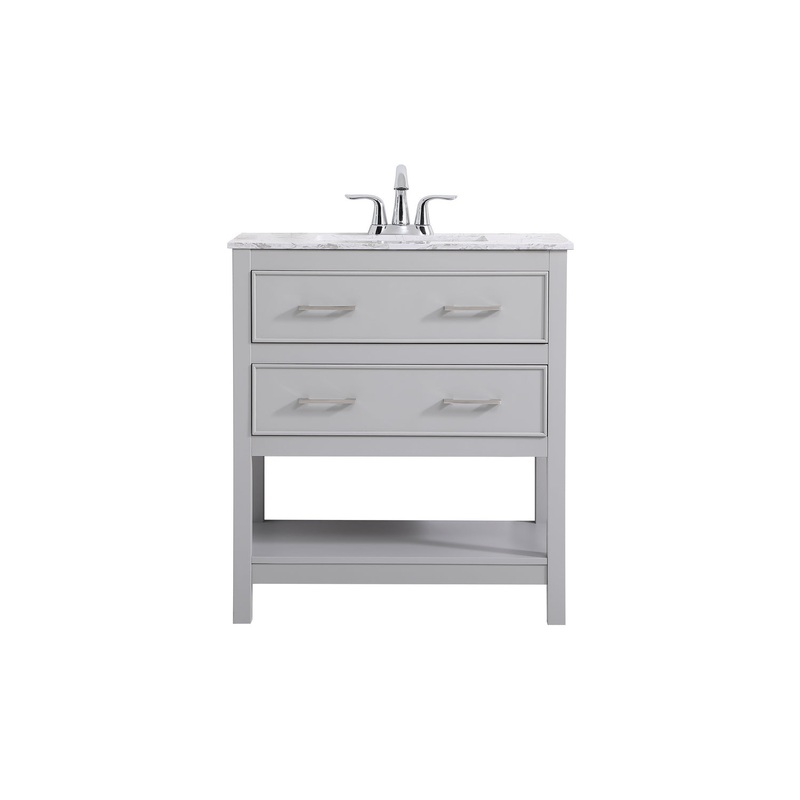 Single Bathroom Vanity from the Martins Collection in Grey Finish by Elegant Lighting