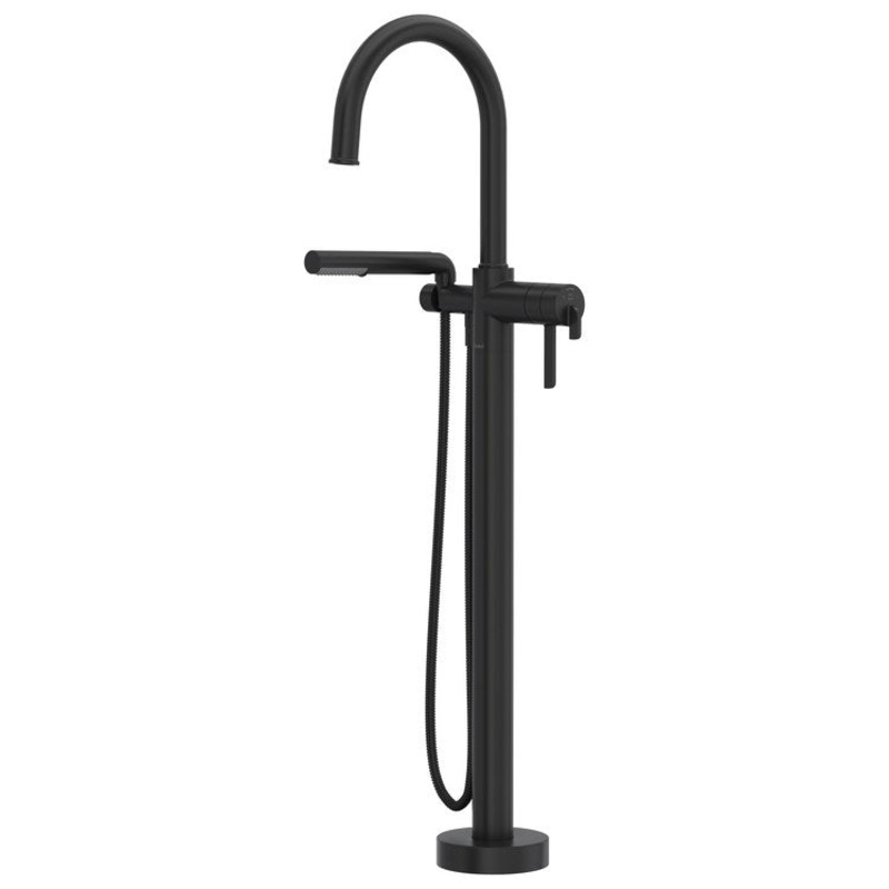 Tub Filler Trim Momenti 2 Lever Black ADA 8 Inch Spread Wall Mount 10 Gallons per Minute