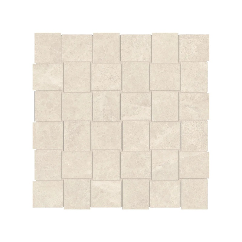 2″ x 2″ Baskeetweave Mayfair Allure Ivory Polished Porcelain Mosaics. 1 Sheet = .98 Sq. Ft. 2″ x Basketweave