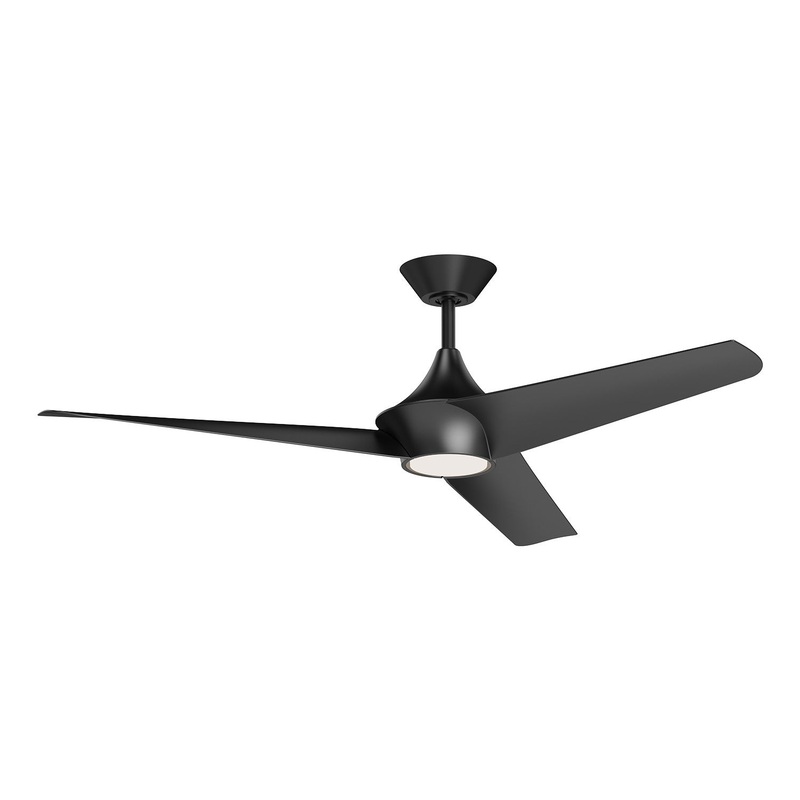 56″Ceiling Fan from the Emiko Collection in Matte Black|White Finish by Alora