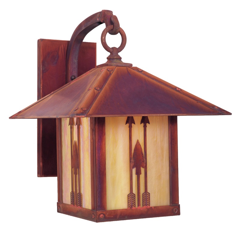 Arroyo TRB-9ARGW-RC Timber Ridge One Light Wall Mount Raw Copper