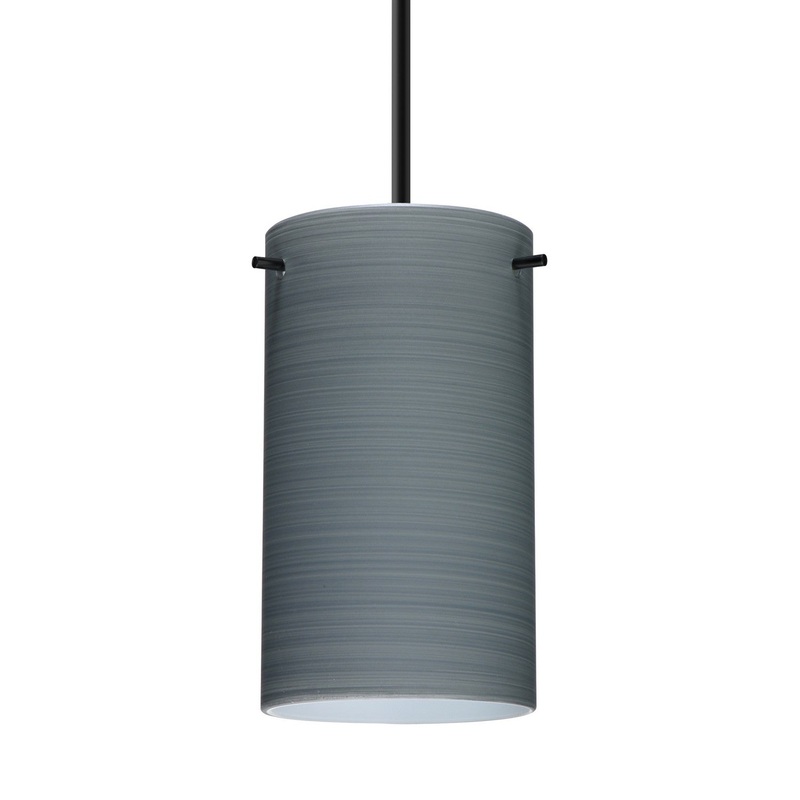 Besa 1BT-4404TN-MED-BK Besa Stilo 7 Pendant One Light Pendant Black