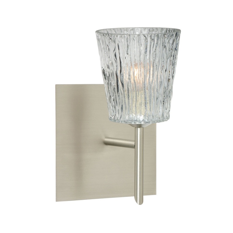 Besa 1SW-512500-SN-SQ Nico One Light Wall Sconce Satin Nickel