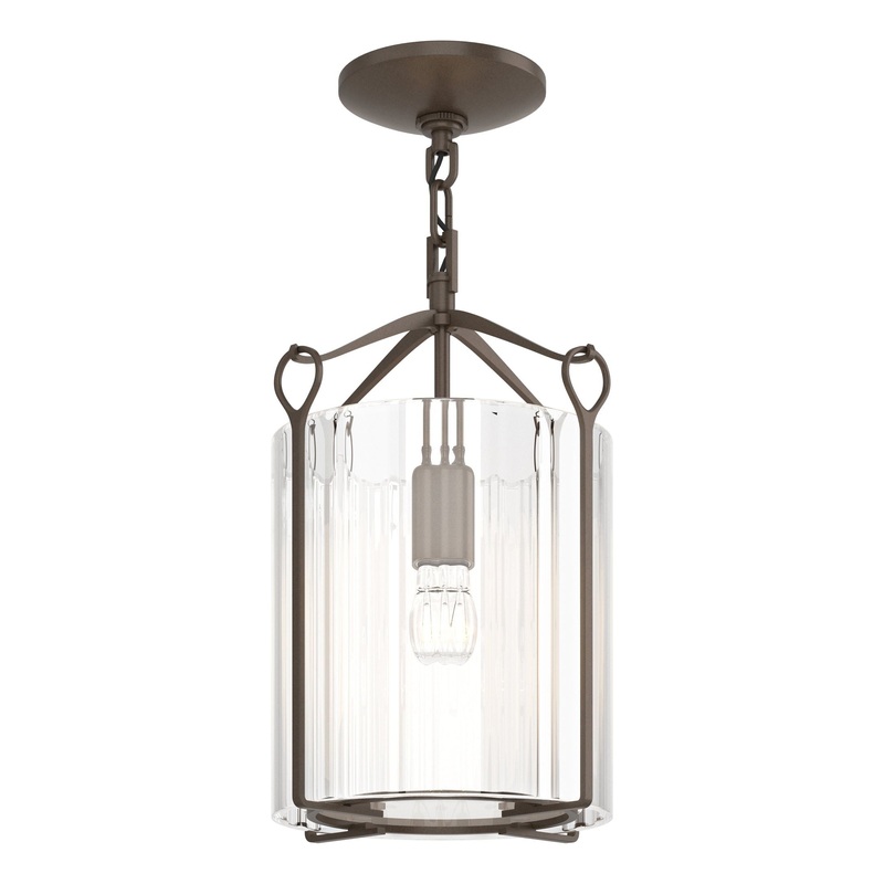 Bow Semi-Flush Bronze Clear Glass (ZM)