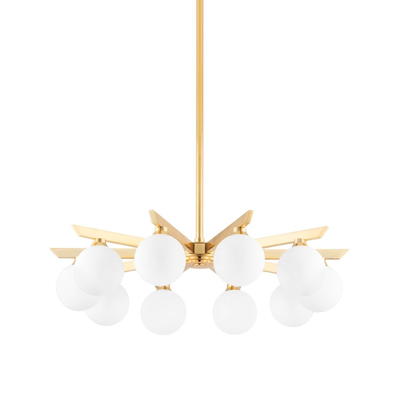 Corbett Lighting 402-10-VB Astra Ten Light Chandelier Vintage Brass (Discontinued)