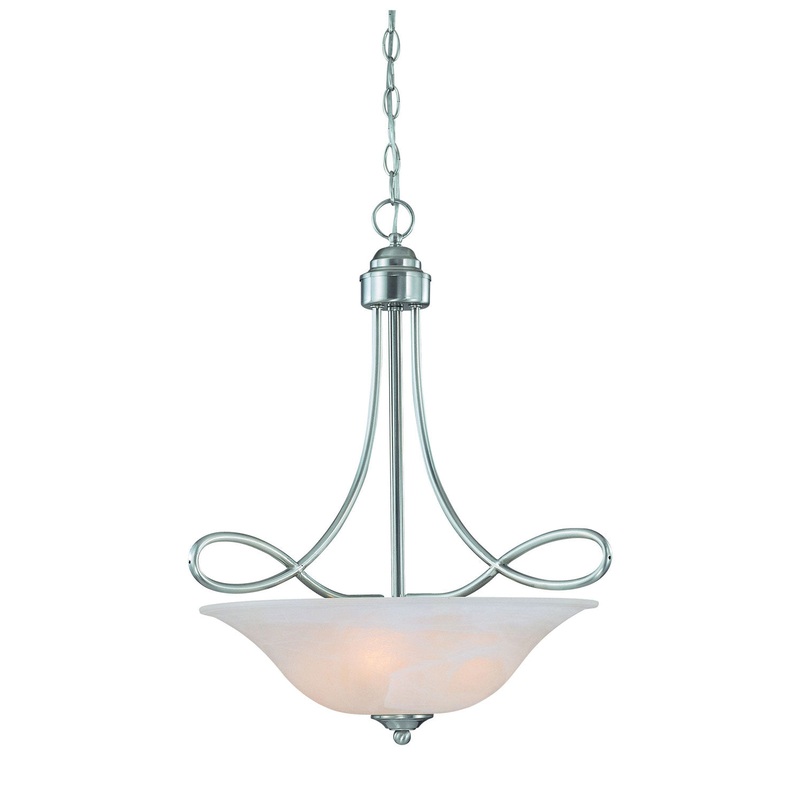 Craftmade 25023-SN Cordova Three Light Inverted Pendant Satin Nickel (Discontinued)