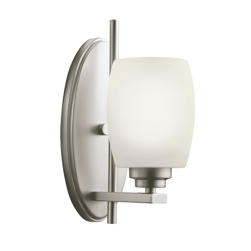 Kichler 5096NI One Light Wall Sconce, Brushed Nickel