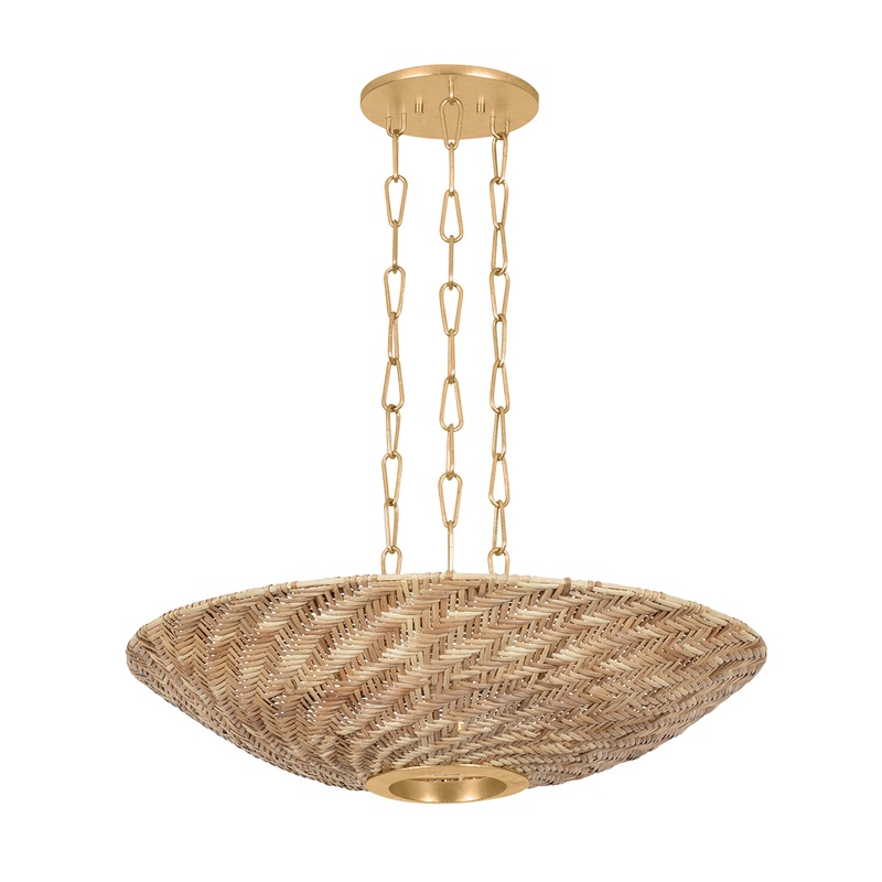Ollie Pendant Vintage Gold Leaf