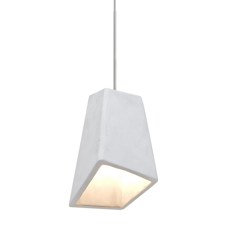 One Light Pendant from the Skip Collection in Satin Nickel Finish by Besa