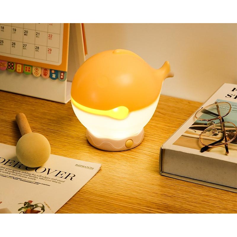 Portable rechargeable tapping control night light- 3-Level Dimmable Bedside Lamp(apricot)