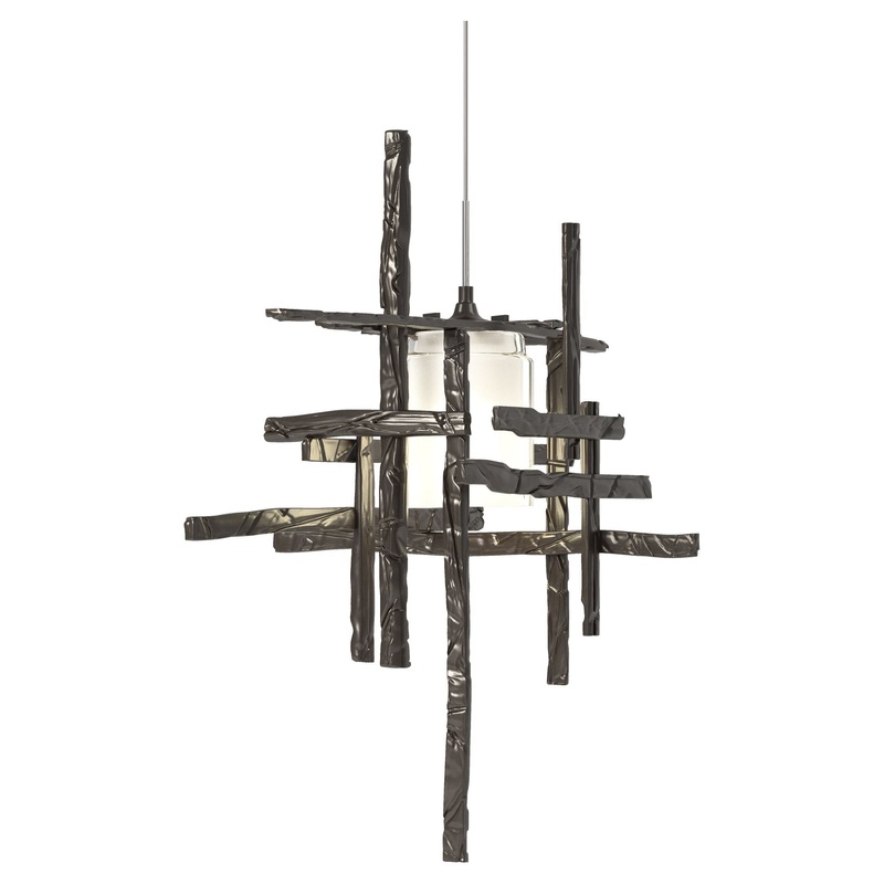 Tura Frosted Glass Low Voltage Mini Pendant Oil Rubbed Bronze