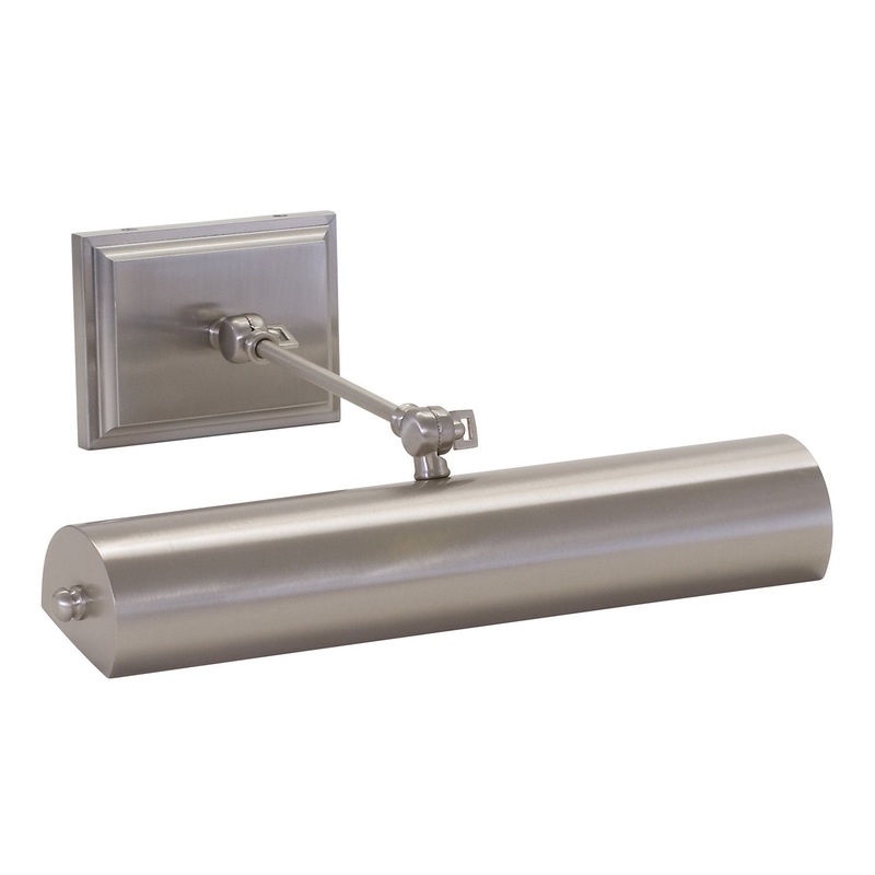 Two Light Picture Light from the Oxford Collection in Satin Nickel Finish by House of Troy