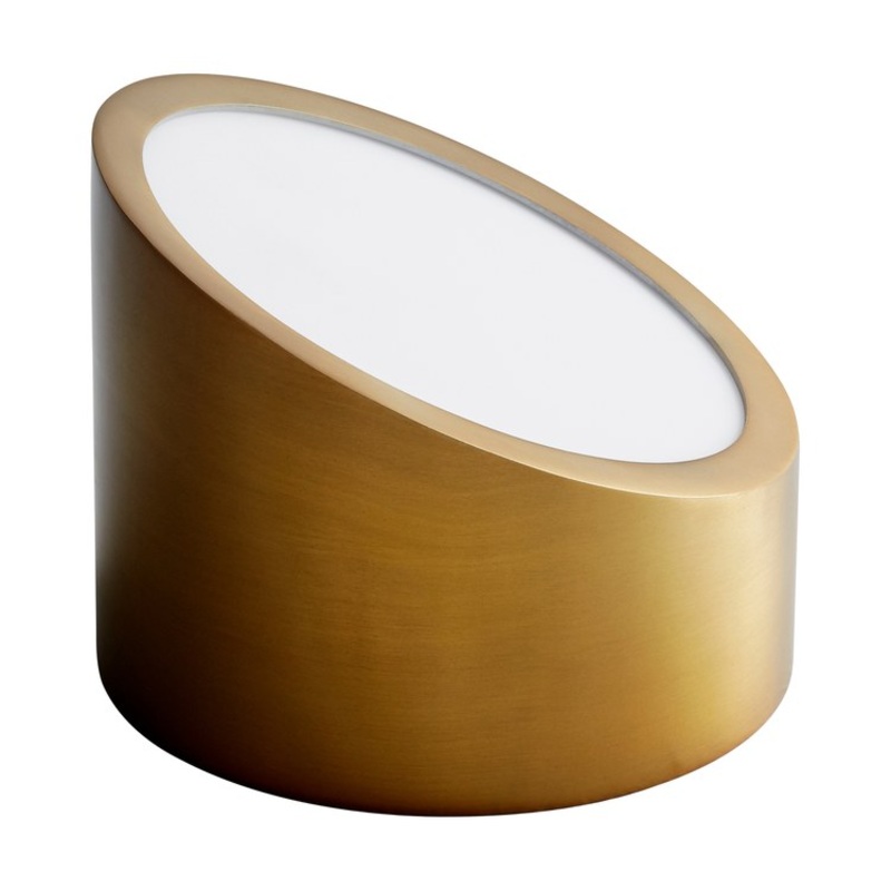 Zeepers Single-Light LED Wall Sconce – Aged Brass